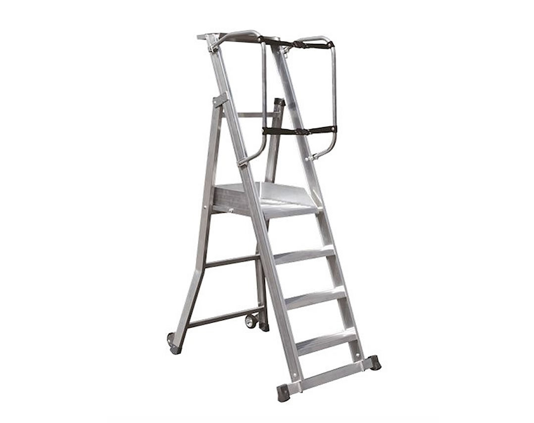 Escabeau industriel - Plateforme individuelle roulante légère 4 marches