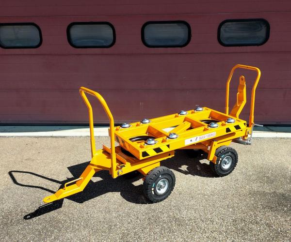 Remorque porte machine de face